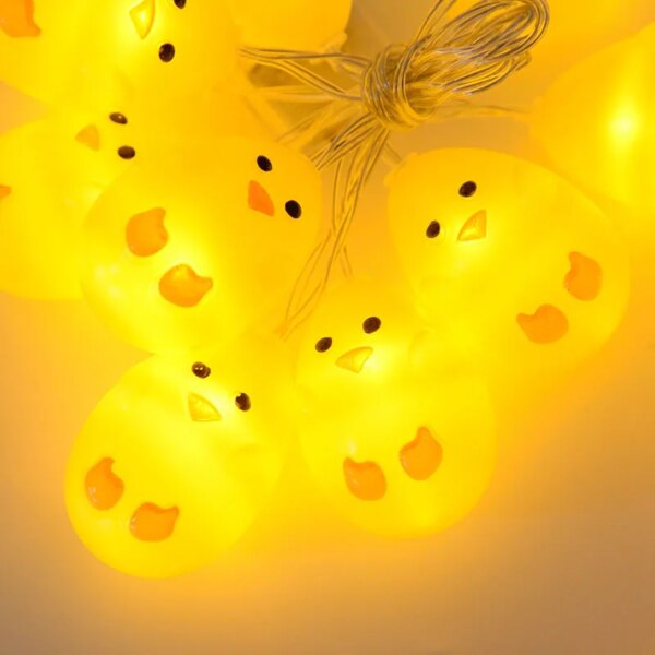 8414-bc795a.jpg guirlande lumineuse LED — Guirlande lumineuse de pâques, 1.5M, 10 led, œufs de poulet, à piles, féerique, décoration