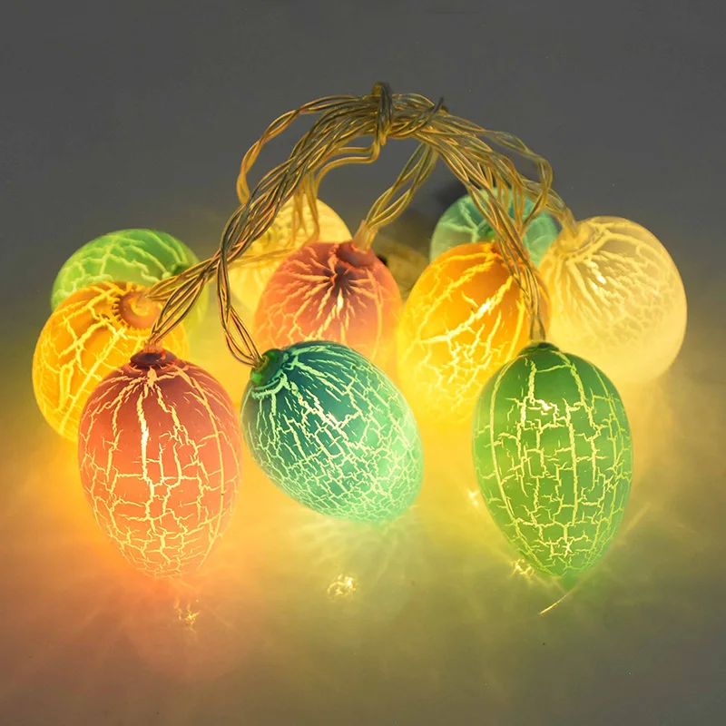 Guirlande lumineuse à 10Led pour décoration de pâques, lapin, œuf, féerique, mariage, fête