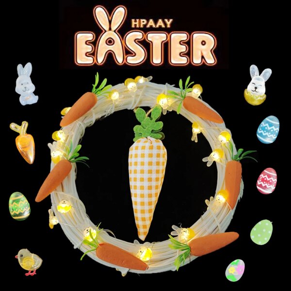 Lumière Led 1.5/2m, décorations de pâques, œufs poussins, lumières pour enfants, cadeaux de pâques, décorations de fête de pâques