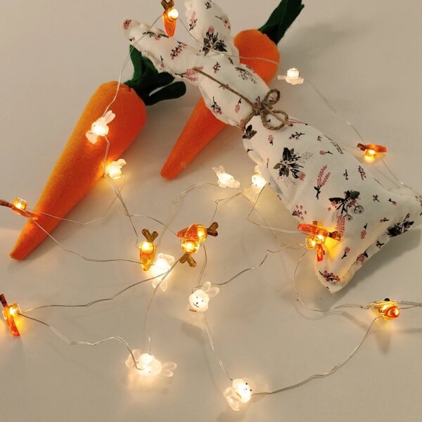 Lumière Led 1.5/2m, décorations de pâques, œufs poussins, lumières pour enfants, cadeaux de pâques, décorations de fête de pâques