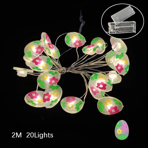 Lumière Led 1.5/2m, décorations de pâques, œufs poussins, lumières pour enfants, cadeaux de pâques, décorations de fête de pâques