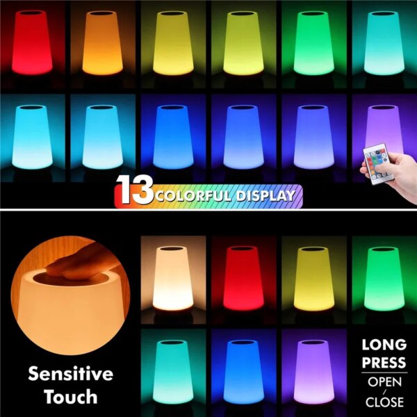 Lampe de nuit RGB à changement de couleur