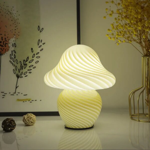 Lampe de Table LED en forme de champignon, style américain, médiéval