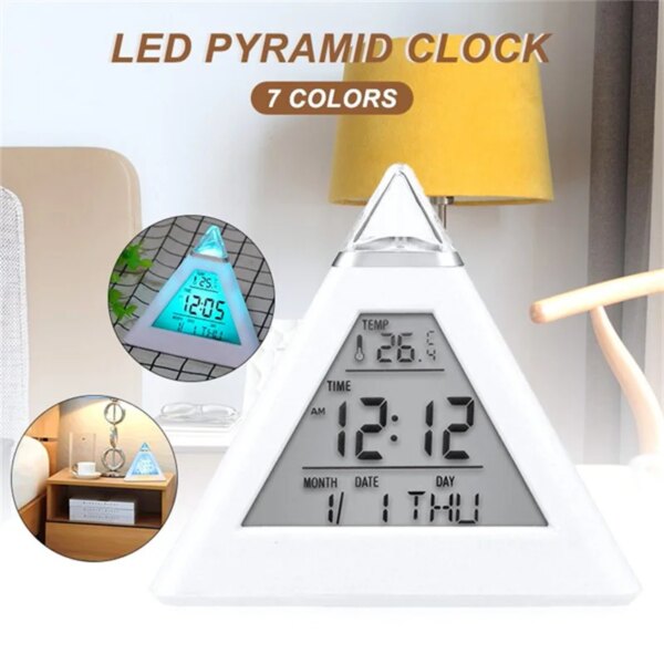 881-5b56c4.jpg reveil veilleuse Pyramide LCD alarme Table horloge thermomètre