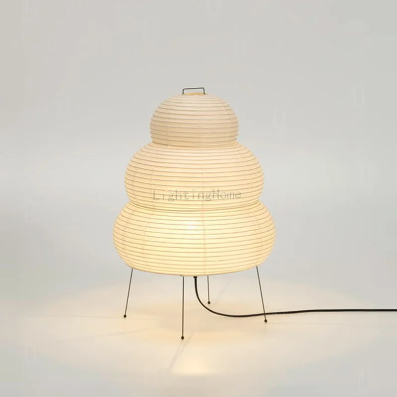 Table japonais lampe de — Lampe de Table Design japonais Akari wabi-sabi, papier de riz blanc, lampes de bureau décoratives | belleveilleuse.fr
