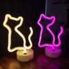 lampe neon LED chat, lumières décoratives murales, pour Bar