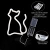 lampe neon LED chat, lumières décoratives murales, pour Bar