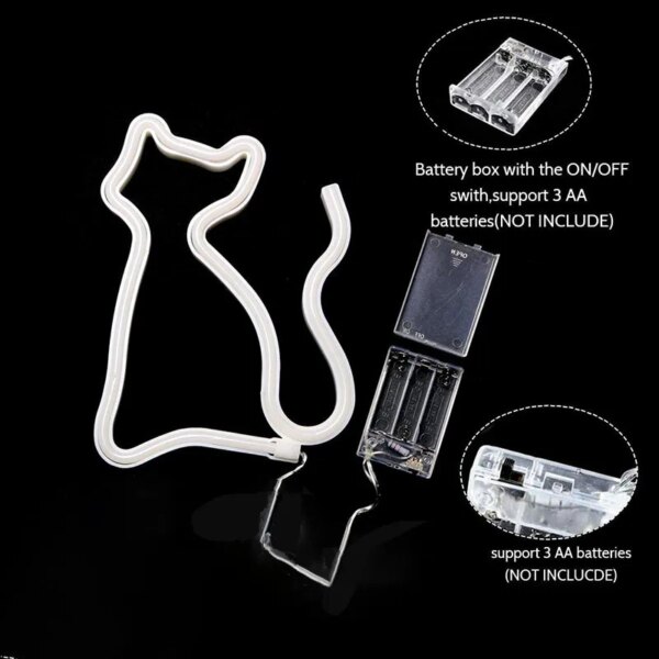 lampe neon LED chat, lumières décoratives murales, pour Bar