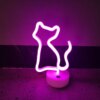 lampe neon LED chat, lumières décoratives murales, pour Bar