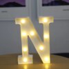 lampe decorative Lettres de l'alphabet 16cm, lumières LED