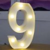 lampe decorative Lettres de l'alphabet 16cm, lumières LED