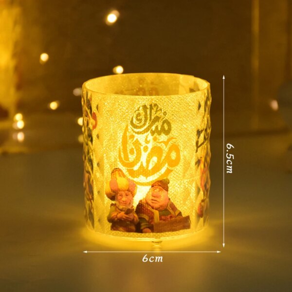 ️ Veilleuse Bougie LED Spirituelle – “Ramadan Kareem / Eid Mubarak”