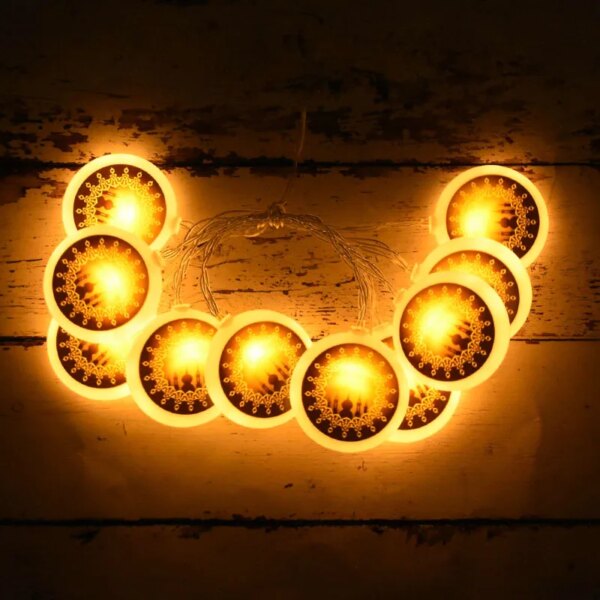 Guirlande lumineuse féerique Led 3 mètres, lampe 12 lunes/étoiles