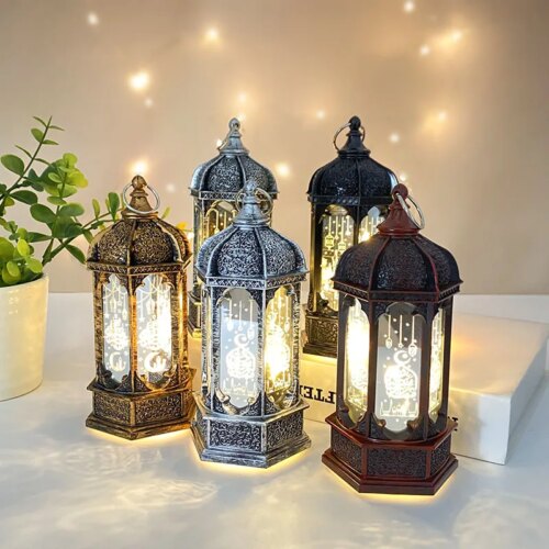 lanterne coranique LED Eid Mubarak, 1 pièce, petite lampe, décoration pour la maison