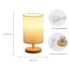 Lampe de chevet LED en bois massif, style nordique, ronde et créative