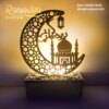 decoration ramadan Eid Mubarak décorations pour la maison lumières en bois
