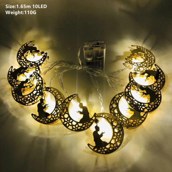 decoration ramadan Eid Mubarak décorations pour la maison lumières en bois