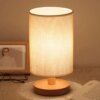 Lampe de Table classique en bois Rechargeable avec cylindre