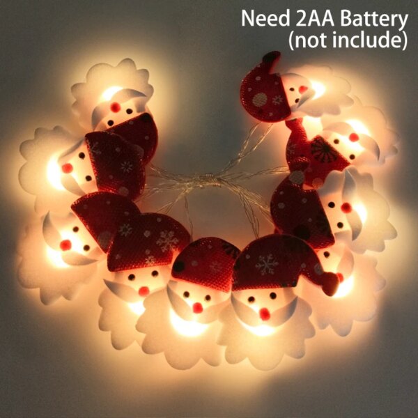 Guirlande lumineuse à 10Led, 2m, pour sapin de noël, nouvel an, décoration pour la maison