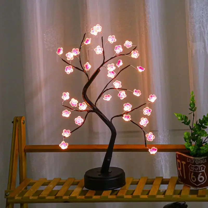 9960-4ba900.jpg Lampe LED en forme de fleur de cerisier, alimentée par USB, luminaire décoratif d'intérieur