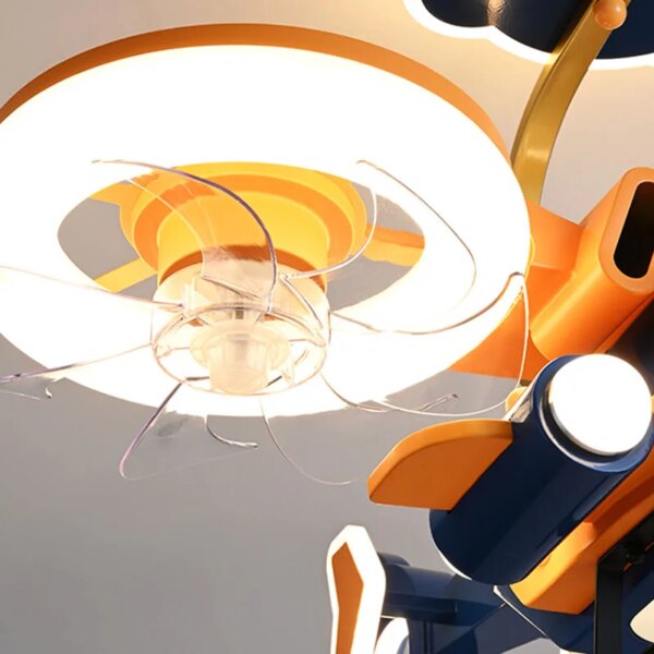 Plafonnier led décoratif avec ventilateur intégré, luminaire décoratif de plafond