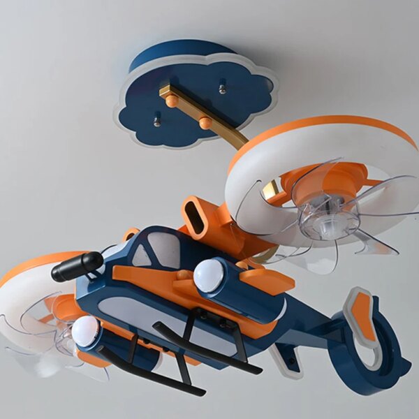 Plafonnier led décoratif avec ventilateur intégré, luminaire décoratif de plafond