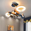 Plafonnier led décoratif avec ventilateur intégré, luminaire décoratif de plafond